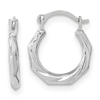 Thumbnail for 14K Polished Twist Hoop Earrings