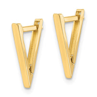 Thumbnail for 14K Polished Triangle Hoop Earrings