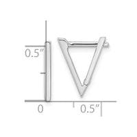 Thumbnail for 14K Polished Triangle Hoop Earrings