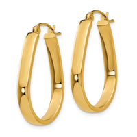 Thumbnail for 14k Polished 3.5mm Oval Hoop Earrings