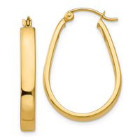 Thumbnail for 14k Polished 3.5mm Oval Hoop Earrings