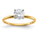 14k 3/4ct. G H I True Light Round Moissanite Solitaire Ring