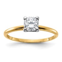 Thumbnail for 14k 5/8ct. G H I True Light Cushion Moissanite Solitaire Ring