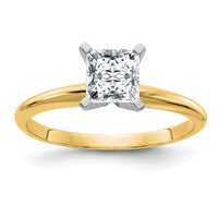 Thumbnail for 14k 1ct. G H I True Light Princess Moissanite Solitaire Ring