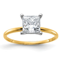 Thumbnail for 14k 1 1/3ct. G H I True Light Princess Moissanite Solitaire Ring