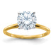 14k 1 7/8ct. D E F Pure Light Round Moissanite Solitaire Ring