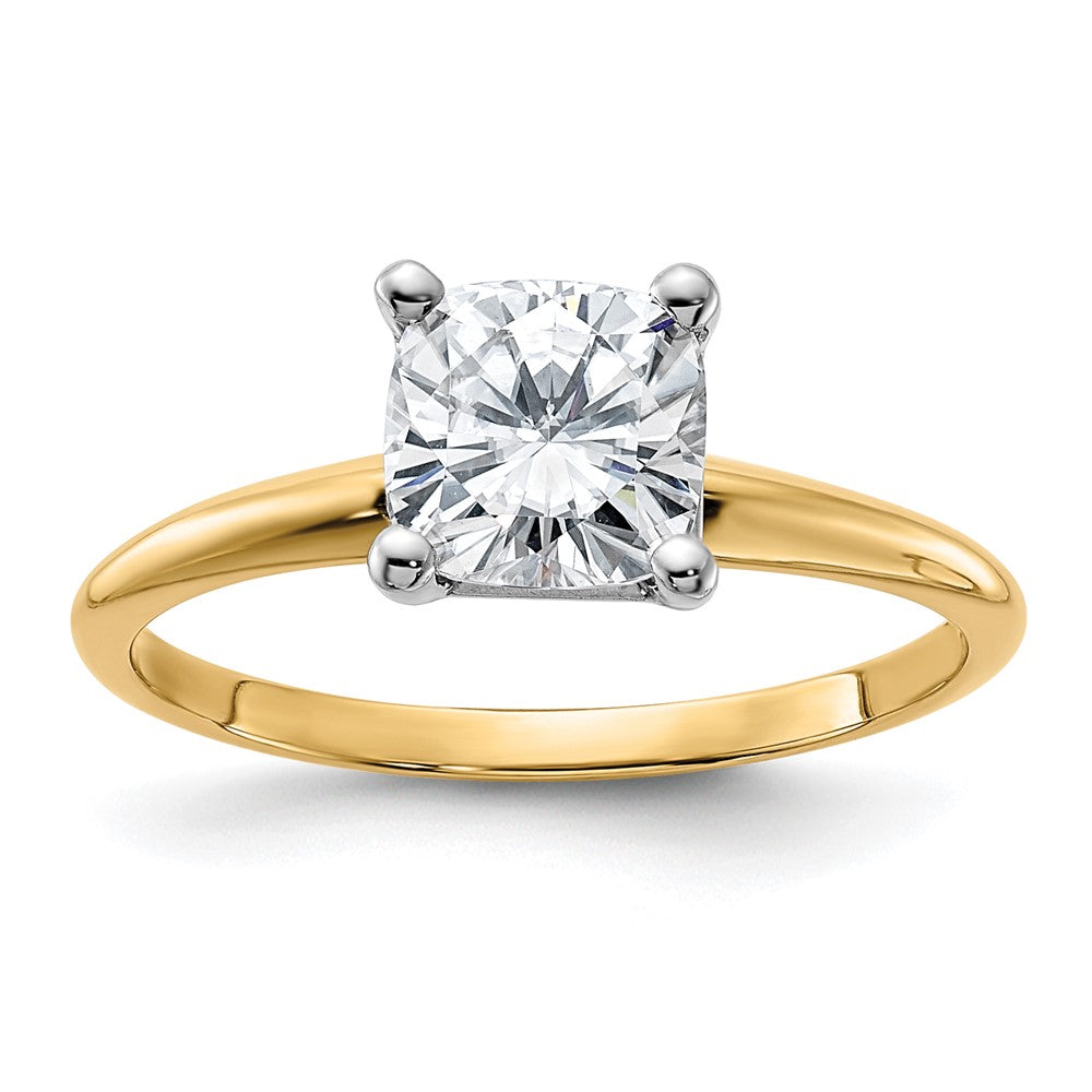 14k 1 1/3ct. G H I True Light Cushion Moissanite Solitaire Ring