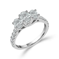 Thumbnail for OVAL 3 STONE RING WITH SIDES