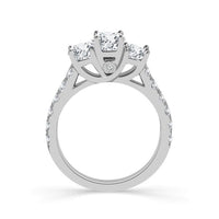 Thumbnail for OVAL 3 STONE RING WITH SIDES
