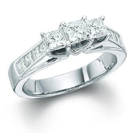 Thumbnail for PRINCESS 3 STONE RING WITH SIDES