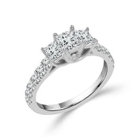 Thumbnail for PRINCESS 3 STONE RING WITH SIDES