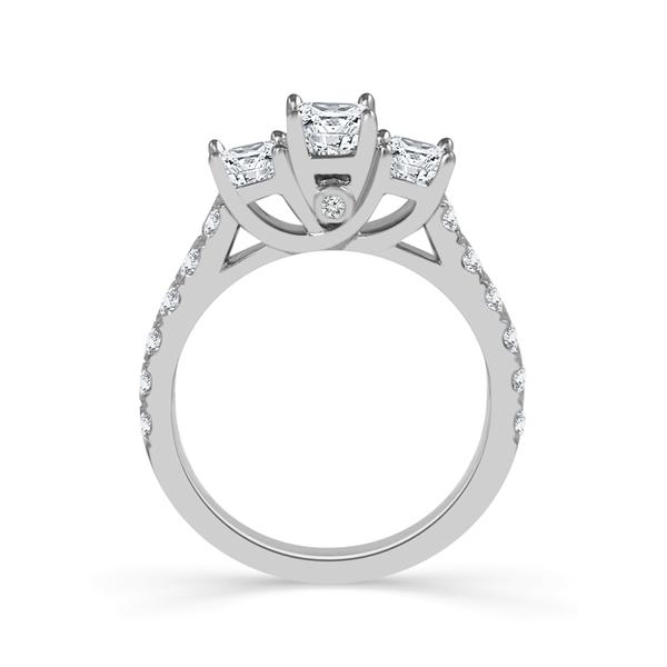 PRINCESS 3 STONE RING WITH SIDES