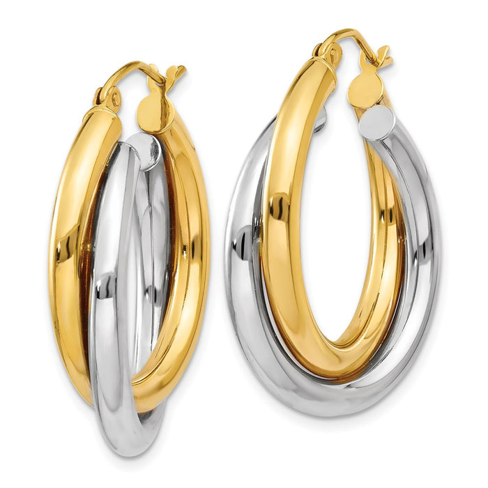 14k Double Hoop Earrings