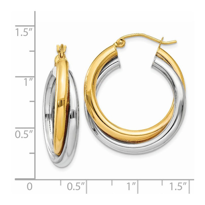 14k Double Hoop Earrings