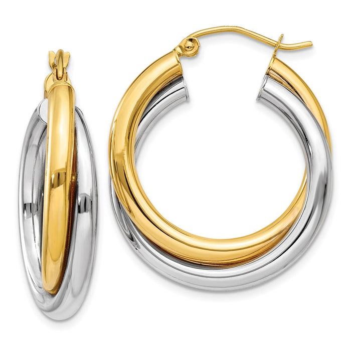 14k Double Hoop Earrings