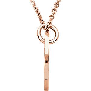 14K Rose 12.7mm Posh Mommy® Engravable Mini Disc Pendant  STULLER Default Title  