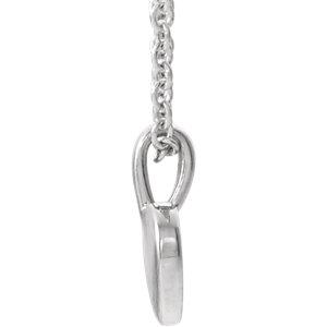 14K White .01 CTW Diamond Heart Youth 16" Necklace  Stuller   