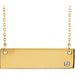 18K Yellow Gold-Plated Sterling Silver .03 CT Diamond Bar Engravable 18" Necklace  STULLER   