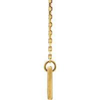 Thumbnail for 18K Yellow Gold-Plated Sterling Silver .03 CT Diamond Bar Engravable 18