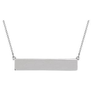 18K Yellow Vermeil Engravable Bar 19.5" Necklace  STULLER   
