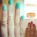 5PCS/Set Gold Stack Plain Cute Above Knuckle Ring Band Midi Ring  Angelucci Jewelry Default Title  
