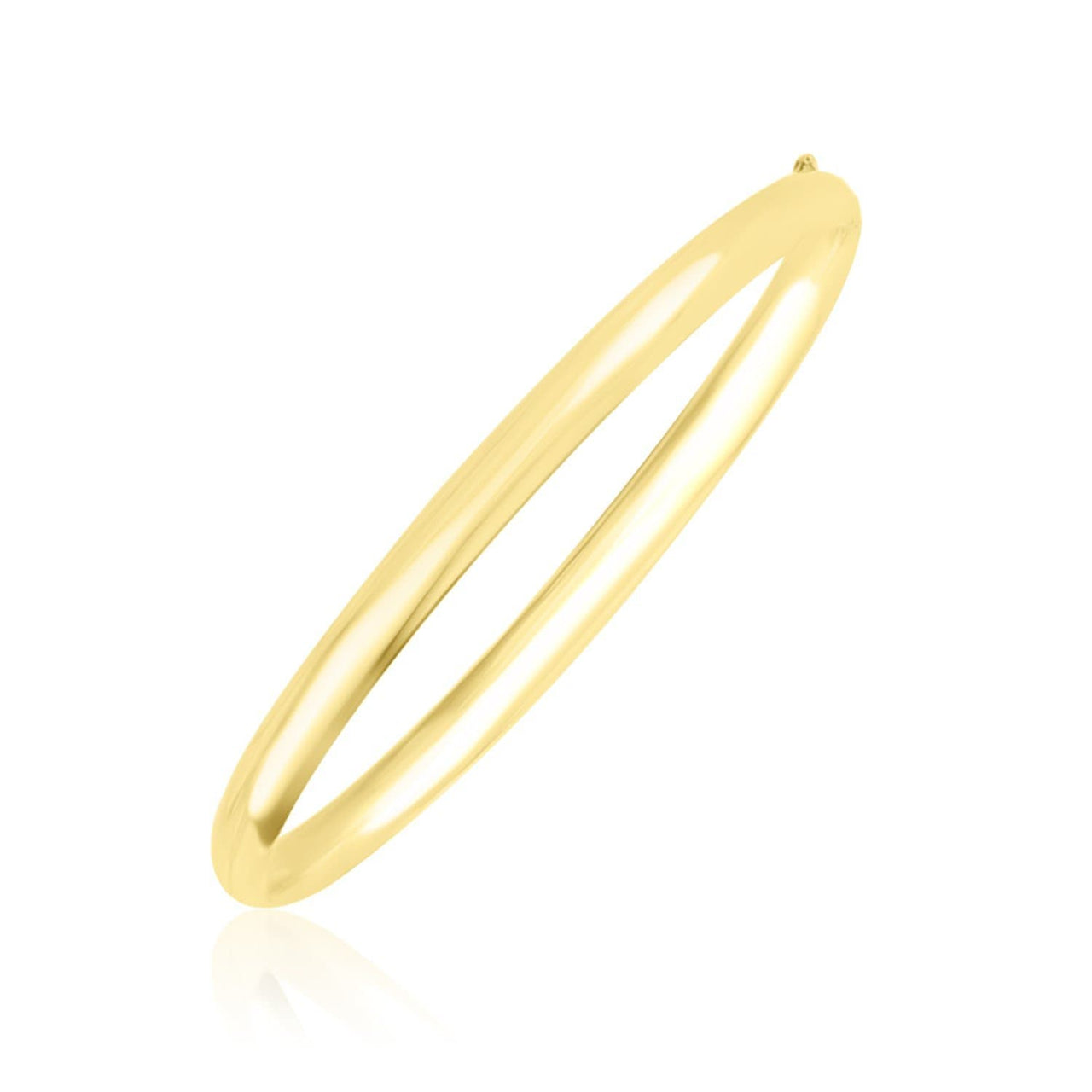 10k Yellow Gold Dome Style Shiny Bangle Bangles Angelucci Jewelry   