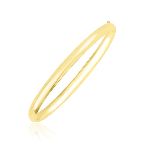 10k Yellow Gold Dome Style Shiny Bangle Bangles Angelucci Jewelry   