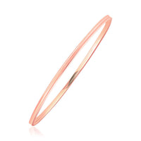 Thumbnail for 14k Rose Gold Concave Motif Thin  Stackable Bangle Bangles Angelucci Jewelry   