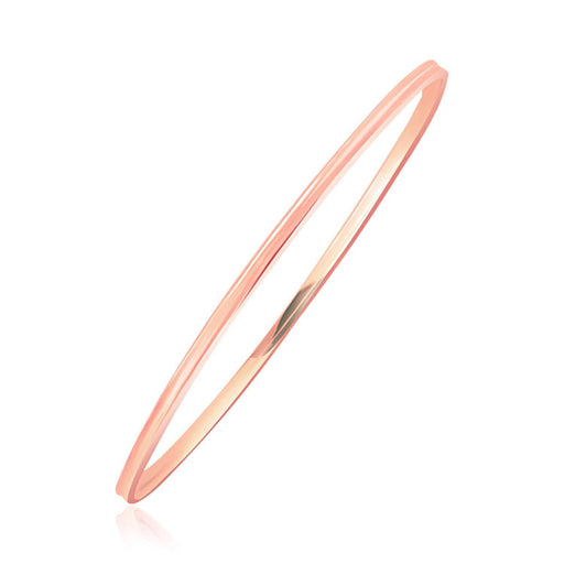 14k Rose Gold Concave Motif Thin  Stackable Bangle Bangles Angelucci Jewelry   