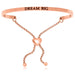 Pink Stainless Steel Dream Big Adjustable Bracelet Bangles Angelucci Jewelry   