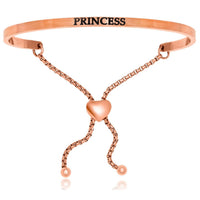 Thumbnail for Pink Stainless Steel Princess Adjustable Bracelet Bangles Angelucci Jewelry   