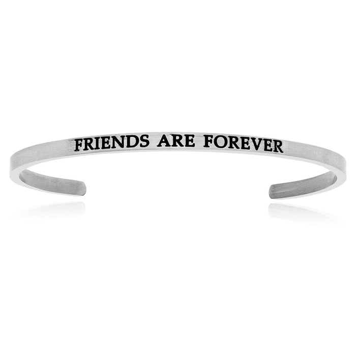 Stainless Steel Friends Are Forever Cuff Bracelet Bangles Angelucci Jewelry   