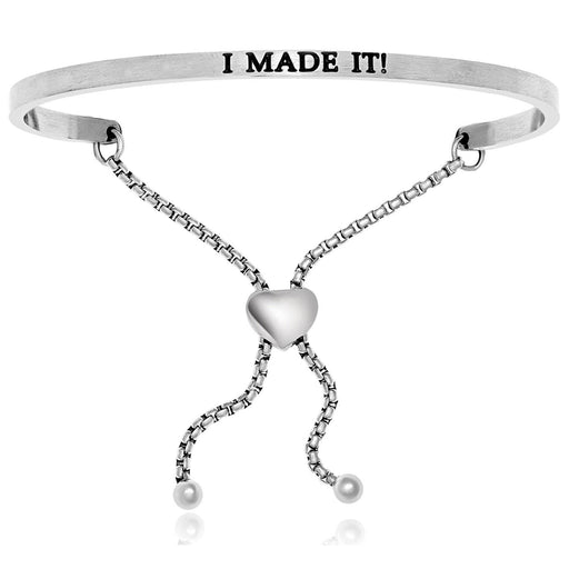 Stainless Steel I Made It Adjustable Bracelet Bangles Angelucci Jewelry   