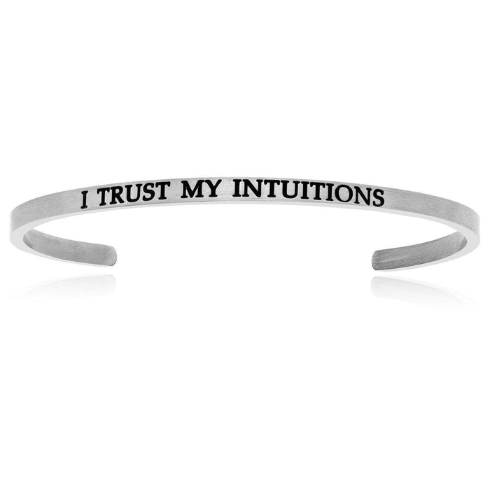 Stainless Steel I Trust My Intuitions Cuff Bracelet Bangles Angelucci Jewelry   