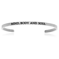 Thumbnail for Stainless Steel Mind,  Body And Soul Cuff Bracelet Bangles Angelucci Jewelry   