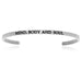 Stainless Steel Mind,  Body And Soul Cuff Bracelet Bangles Angelucci Jewelry   