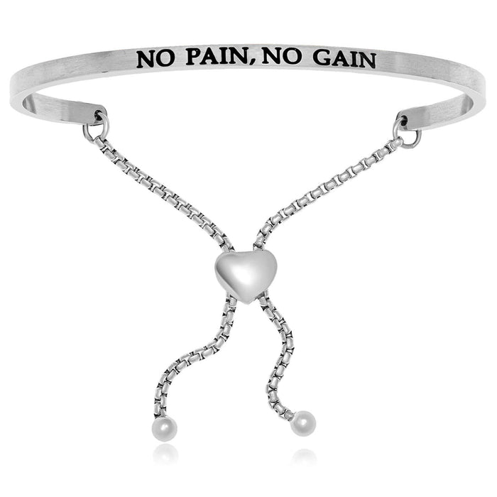 Stainless Steel No Pain,  No Gain Adjustable Bracelet Bangles Angelucci Jewelry   