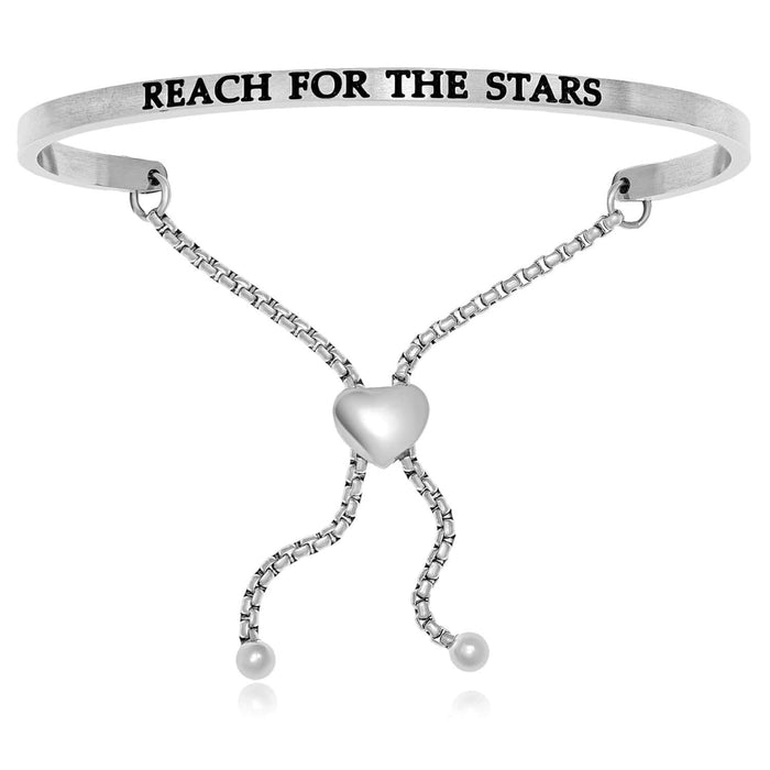 Stainless Steel Reach For The Stars Adjustable Bracelet Bangles Angelucci Jewelry   