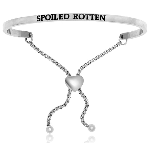 Stainless Steel Spoiled Rotten Adjustable Bracelet Bangles Angelucci Jewelry   