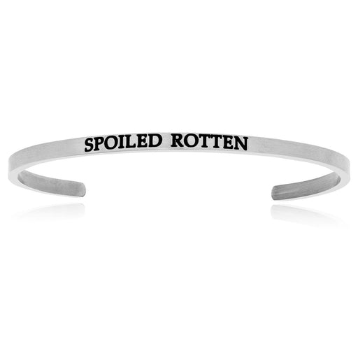 Stainless Steel Spoiled Rotten Cuff Bracelet Bangles Angelucci Jewelry   