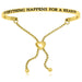 Yellow Stainless Steel Everything Happens For A Reason Adjustable Bracelet Bangles Angelucci Jewelry   