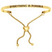 Yellow Stainless Steel Everything Is Possible Adjustable Bracelet Bangles Angelucci Jewelry   