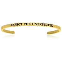 Thumbnail for Yellow Stainless Steel Expect The Unexpected Cuff Bracelet Bangles Angelucci Jewelry   