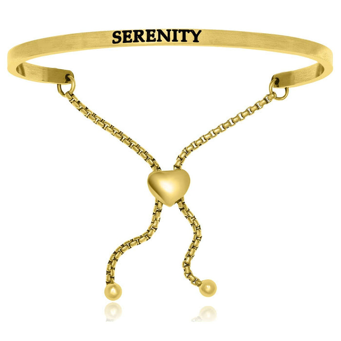 Yellow Stainless Steel Serenity Adjustable Bracelet Bangles Angelucci Jewelry   