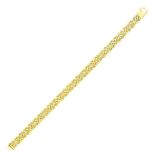 14k Yellow Gold Byzantine Style Chain Bracelet Bracelets Angelucci Jewelry   