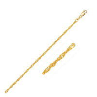 Thumbnail for 14k Yellow Gold Singapore Bracelet 1.7mm Bracelets Angelucci Jewelry   