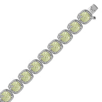 Thumbnail for Sterling Silver Bracelet with Multi Gemstone Fleur De Lis Design Bracelets Angelucci Jewelry   