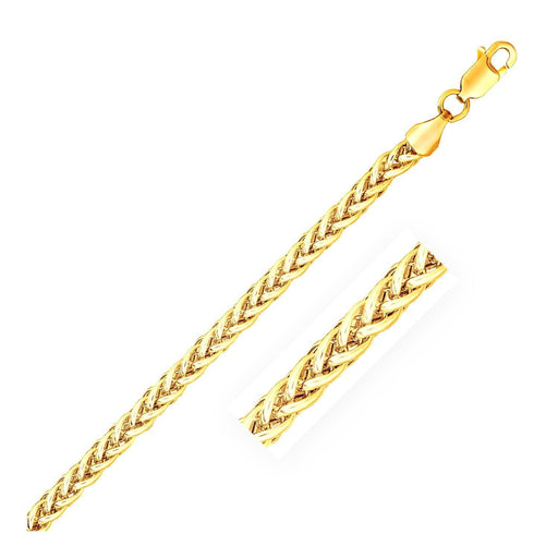 3.3mm 14k Yellow Gold Light Weight Wheat Bracelet Bracelets Angelucci Jewelry   