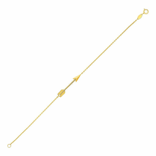 Bracelet with Arrow in 10k Yellow Gold Bracelets Angelucci Jewelry   