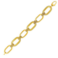 Thumbnail for 14k Yellow Gold Link and Cable Chain Bracelet Bracelets Angelucci Jewelry   